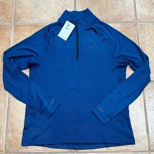 Nike Running Division Therma-Fit ADV Running Top Blue FN3373-476 Mens Sz Medium